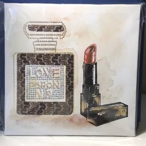 Love perfume lipstick canvas